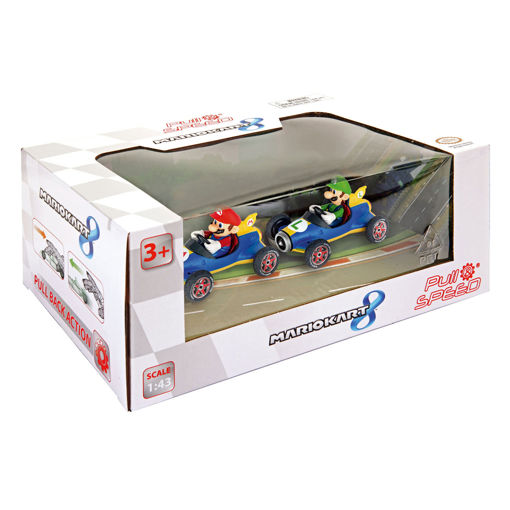 Picture of Carrera Pull N Speed Mario Kart Pack Of 2 - Mach 8 13018